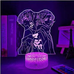 Tokyo Revengers 3D Lamp - Mikey and Draken Figures LED Night Light Lamp