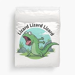 Tom Lizard Funny Lizard Duvet Cover