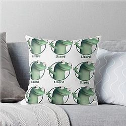 Expressions of Tom Lizard Throw Pillow Central