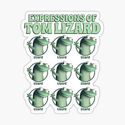Expressions of Tom Lizard Sticker