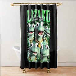 Funny Tom Lizard Cartoon Character Retro Cute Shower Curtain