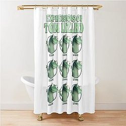 Expressions of Tom Lizard Shower Curtain