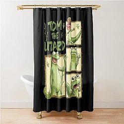 of The Lizard Funny Shower Curtain