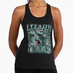 Tom Lizard Portrait Mabel Tanaka Ellen Bear Racerback Tank Top