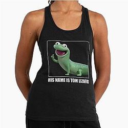 Hoppers Tom Lizard 3D Racerback Tank Top