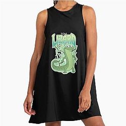 Tom Lizard Portrait A-Line Dress