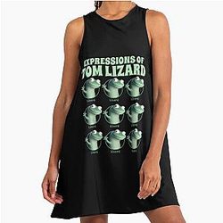 Expressions of Tom Lizard A Line Dress