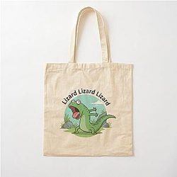 Tom Lizard Funny Lizard Meme Cotton Tote Bag