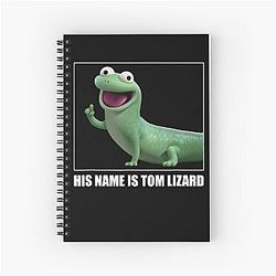 His name is Hoppers Tom Lizard 3D Spiral Notebook