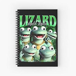 Funny Tom Lizard Cartoon Character Retro Cute Spiral Notebook