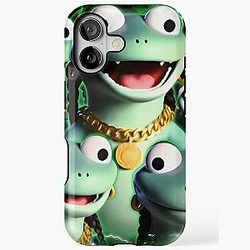 Funny Tom Lizard Cartoon Character Retro Cute Lizard iPhone Tough Case
