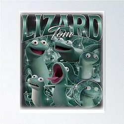 Tom Lizard Portrait Ellis Bear Poster