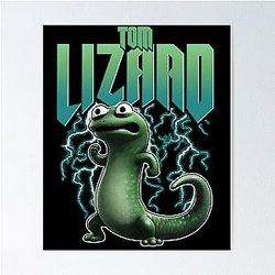 Tom Lizard Retro Cartoon Poster