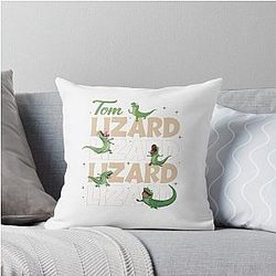 Tom Lizard Throw Pillow