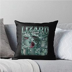 Tom Lizard Portrait  Pixar Movie Hoppers Ellen Bear Throw Pillow