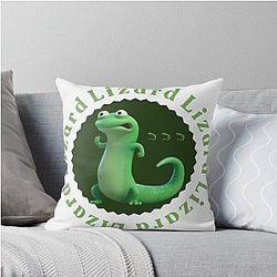 Tom Lizard Throw Pillow