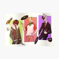 TommyInnit Posters - bench trio Poster