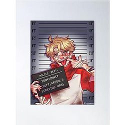 TommyInnit Posters - TommyInnit Mugshot Poster