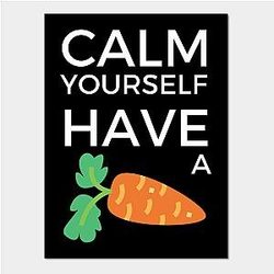 TommyInnit Posters - Tommyinnit Calm yourself have a carrot Poster TP2409