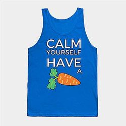 TommyInnit Tank Tops - Tommyinnit Calm yourself have a carrot Tank Top TP2409