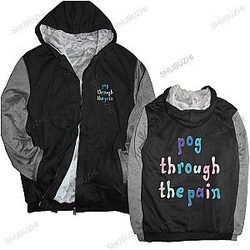 TommyInnit Hoodies – Tommyinnit Pog Through The Pain Zipper Hoodie