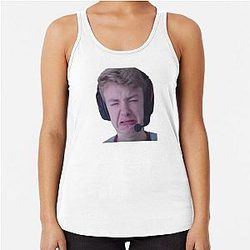 TommyInnit Tank Tops - TommyInnit crying Racerback Tank Top RB2805