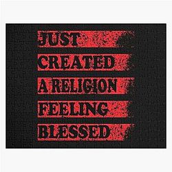 TommyInnit Puzzles - Just Created a Religion Feeling Blessed | Tommyinnit V3 Jigsaw Puzzle RB2805