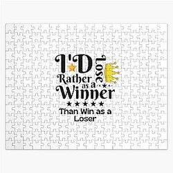 TommyInnit Puzzles - I'd Rather Lose as a Winner Than Win as a Loser - TommyInnit quote Jigsaw Puzzle RB2805