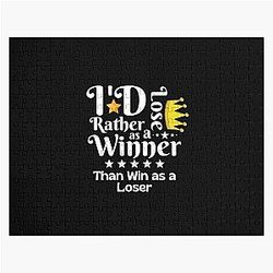 TommyInnit Puzzles - I'd Rather Lose as a Winner Than Win as a Loser - TommyInnit quote Jigsaw Puzzle RB2805