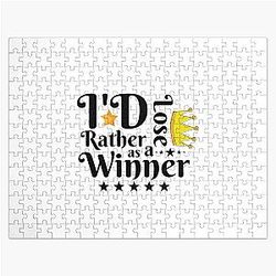 TommyInnit Puzzles - I'd Rather Lose as a Winner Than Win as a Loser - TommyInnit quote Jigsaw Puzzle RB2805
