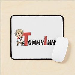 TommyInnit Mouse Pads - Chibi Cartoon Red Logo Printed Mouse Pad