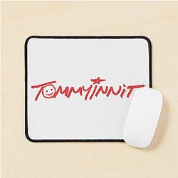 TommyInnit Mouse Pads - Red Logo Signature Printed Mouse Pad