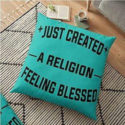 TommyInnit Pillows - Just Created a Religion Feeling Blessed | Tommyinnit V2 Floor Pillow RB2805