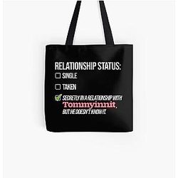 TommyInnit Bags - Relationship with Tommyinnit All Over Print Tote Bag RB2805