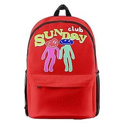 TommyInnit Backpacks - Tommyinnit Sunday Club Red Zipper School Travel Backpack