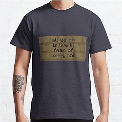 TommyInnit T-Shirts - Fear of Tommyinnit (non-sticker) Classic T-Shirt RB2805