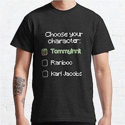 TommyInnit T-Shirts - Choose your character - Tommyinnit (2) Classic T-Shirt RB2805