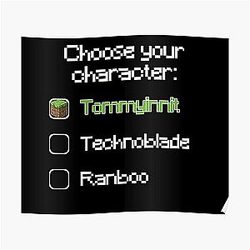 TommyInnit Posters - Choose your character - Tommyinnit (3) Poster RB2805