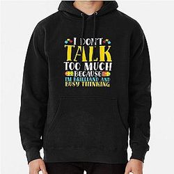 I Don't Talk Much Month Ribbon Difference Pullover Hoodie