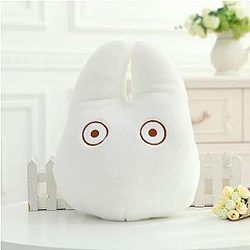 30cm White Chibi Totoro Japanese Anime Figure Soft Doll Plush