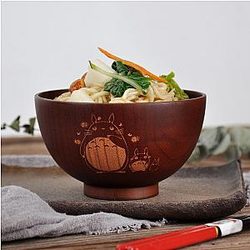Totoro Japanese Creative Wooden Bowl