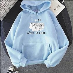 To Your Eternity Hoodies - I Just Want To Rest Fushi Graphic Streetwear Hoodie
