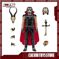 Original 7 Inches Super7 Figure King Diamond Action Figure Mercyful Fate Era Pvc Model Doll Collection Room Birthday Boys Gifts