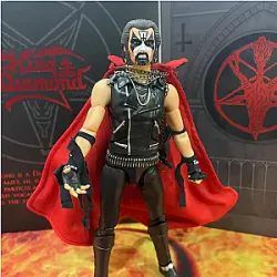 Op voorraad 7 Inch SUPER7King Diamant Ultimates Actie figuur Mercyful Fate Era Origineel Groot geschenk van een verzamelaar