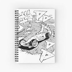 Initial D like Trackmania car Spiral Notebook