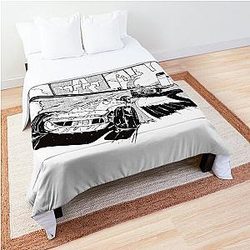 Initial D like Trackmania -  Downhill pursuit Comforter