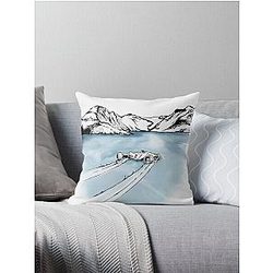 Trackmania - Arctic Lake Slide Throw Pillow