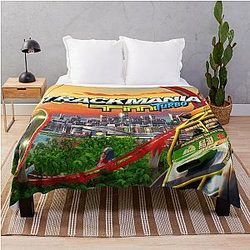 Turbo Trackmania Throw Blanket