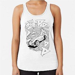 Initial D like Trackmania car Racerback Tank Top