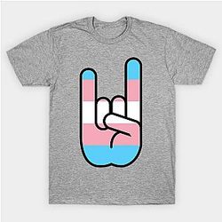 Trans Flag T-Shirts - Transgender Rock on T-shirt TP0812